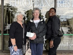 Ruth; Friends_and_Work; MCH; Judy Vanderpool , Cindy Boland, Valerie Patterson; Lunch at Phillips